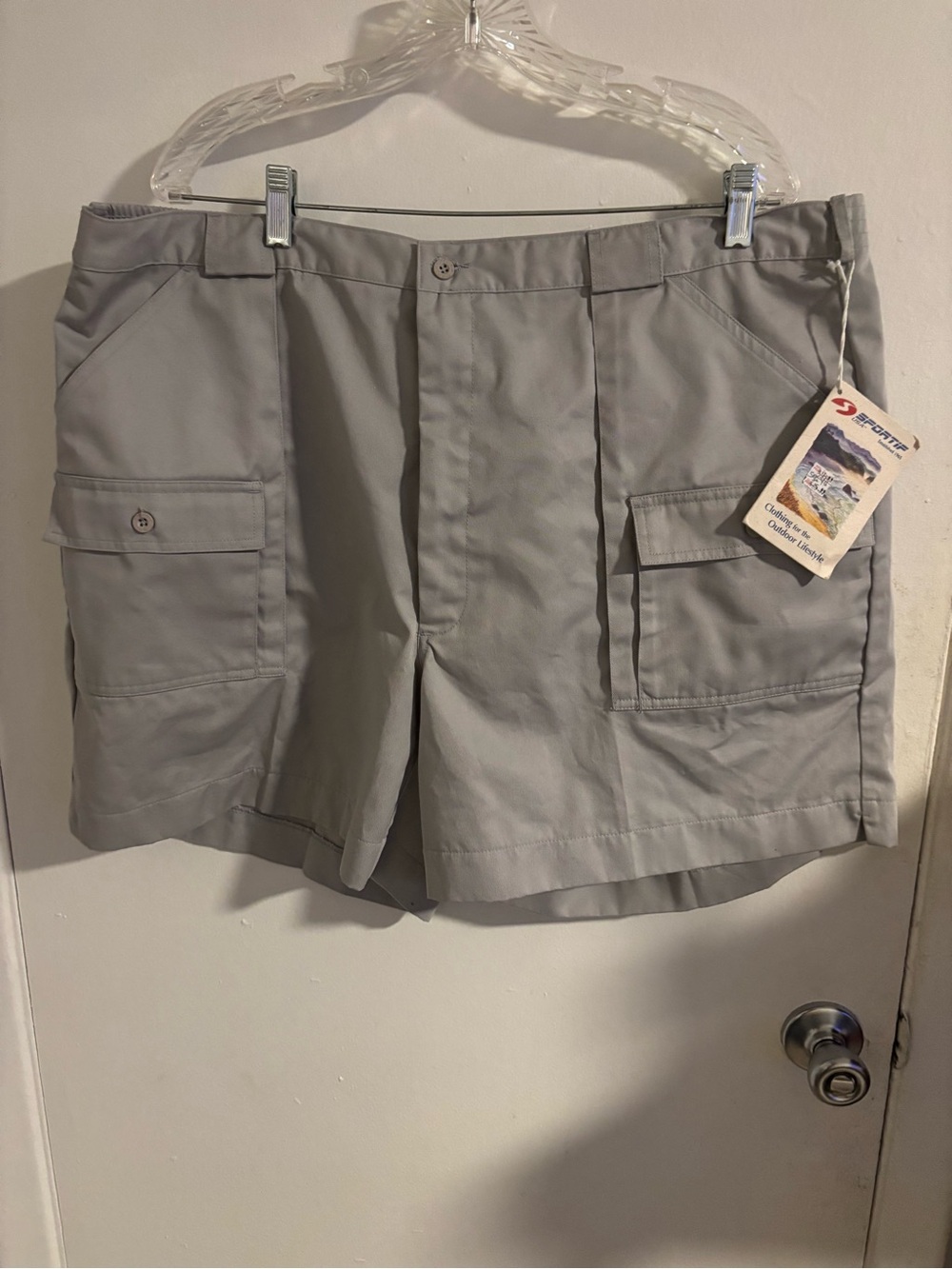 NWT Sportif USA Edgewater Cargo Shorts Pewter Gray Size 46 Outdoor Travel
(1087)